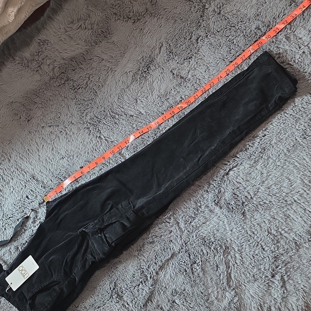 ITOO Black Cargo Pants MADE IN ITALY Size: S/M,  M/L - Picture 3 of 4